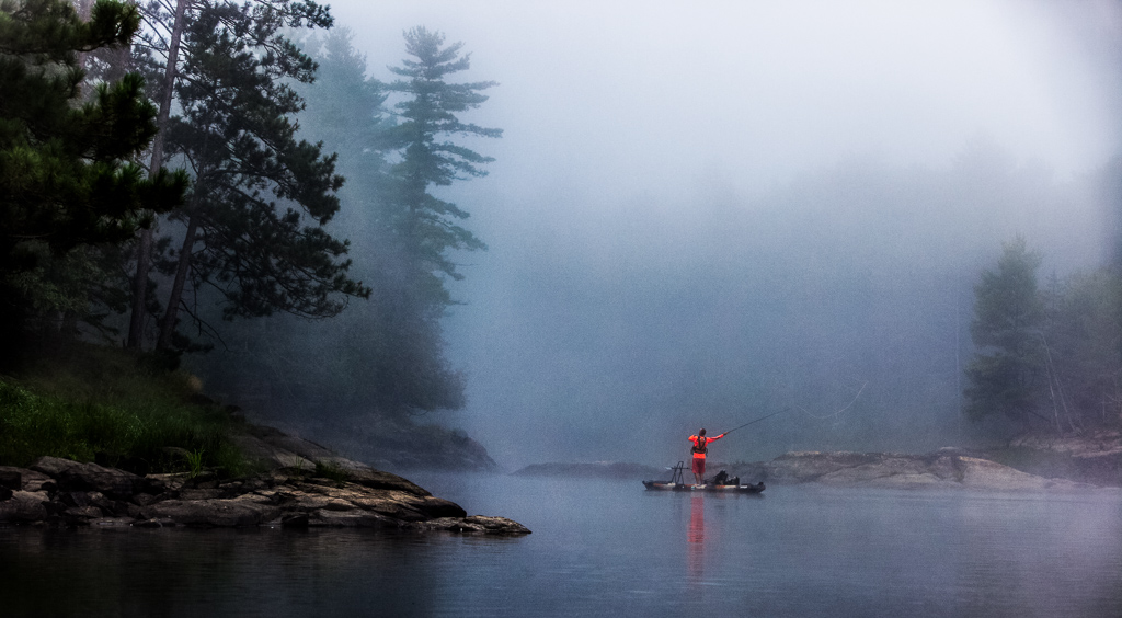 James McBeath, fishing at dawn on the secret lake.