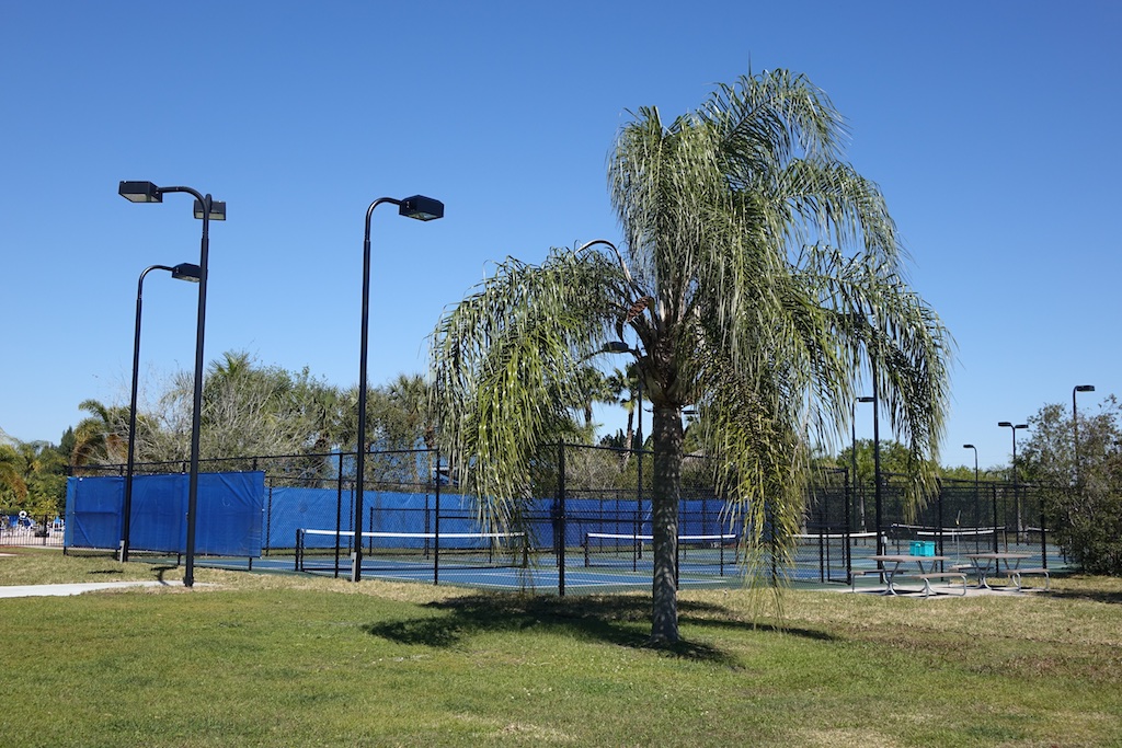 Tennis courts at the resort.