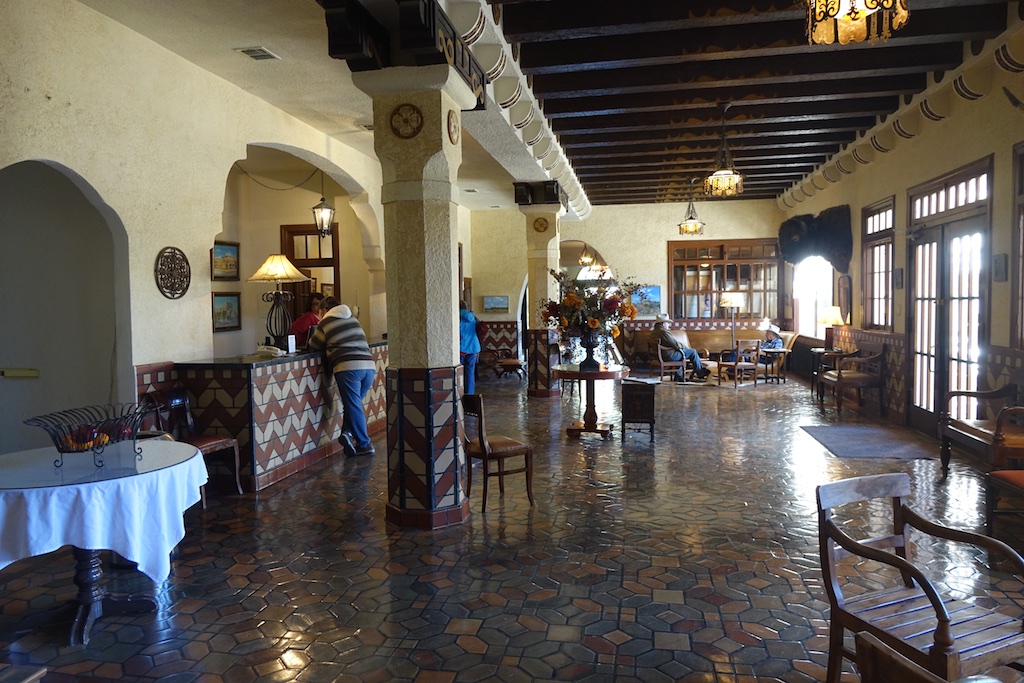 Lobby at Hotel Paisano.