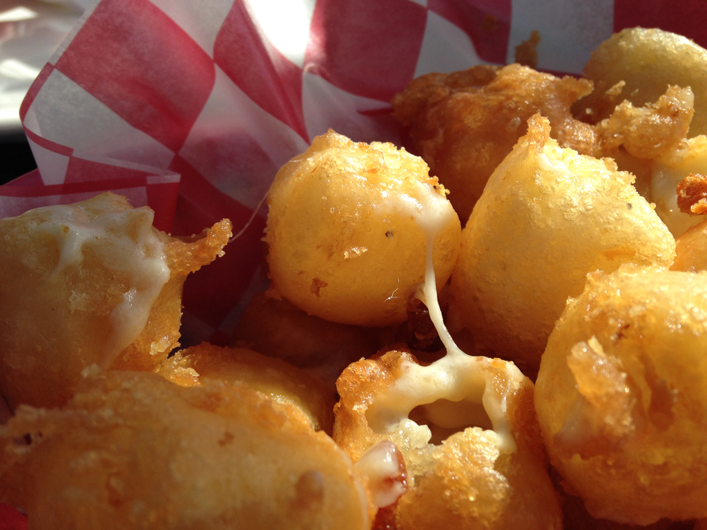 Basket of cheese curds.