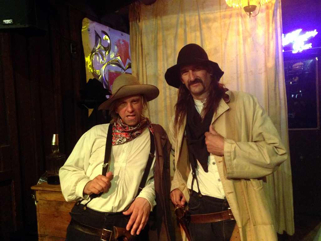 Performers at the saloon.
