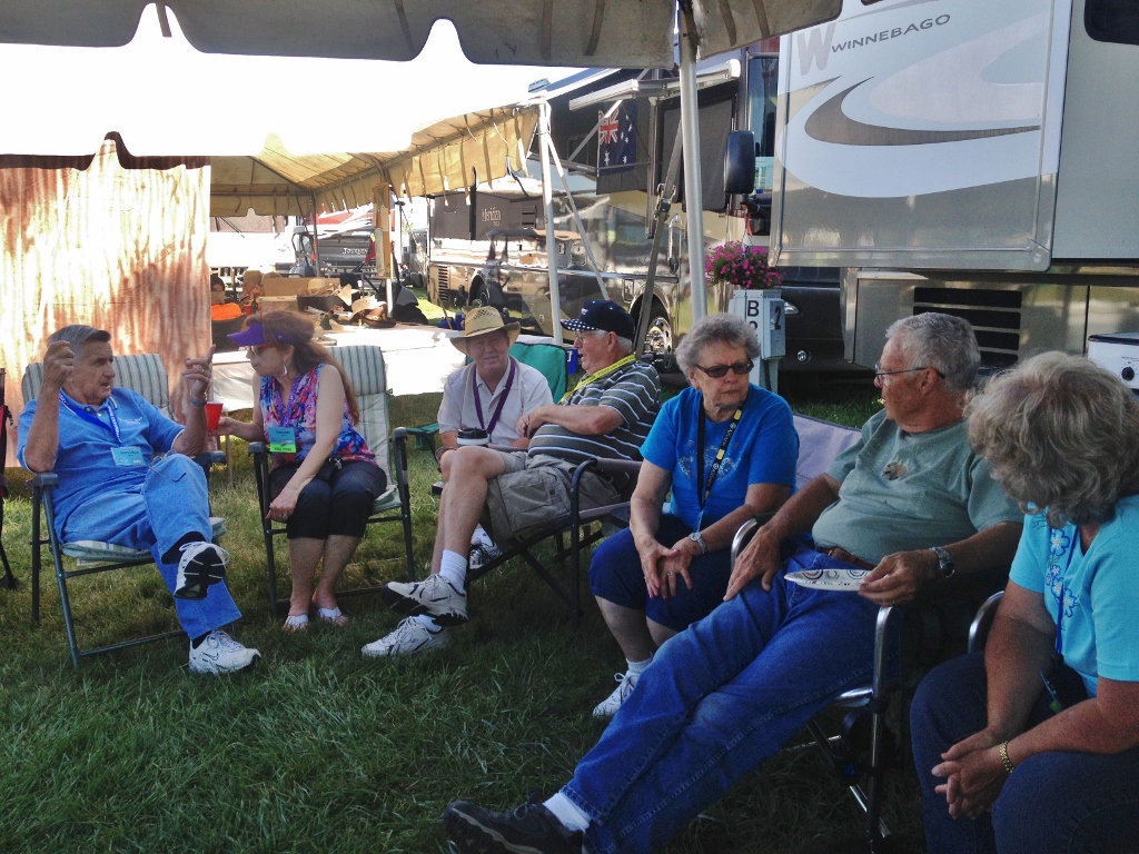 Colorado WIT Club group gathered under a tent at GNR.