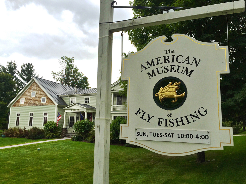 Sign for the American Museum of Fly Fishing.
