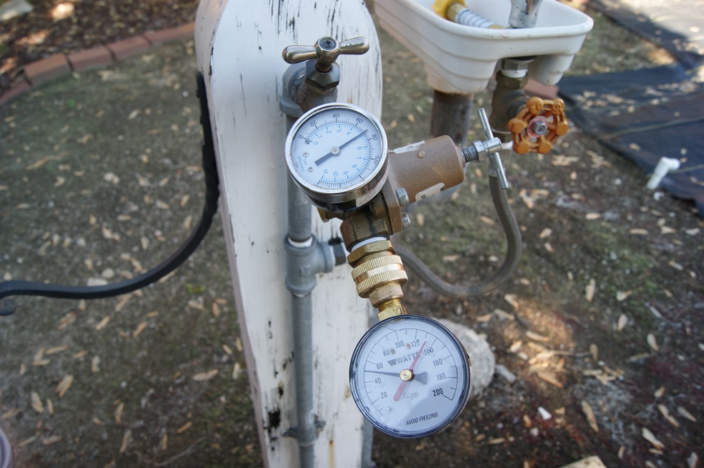 Water pressure gauge.