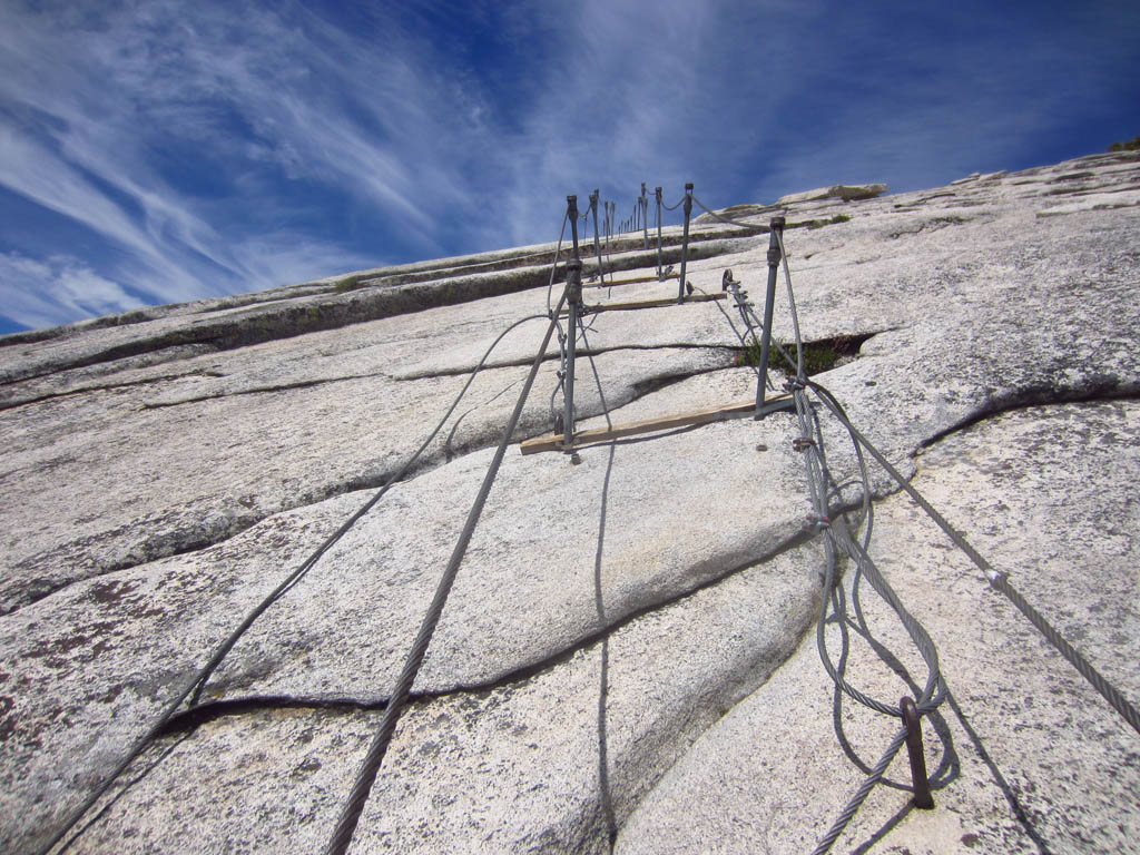 Cable path leading to the top of Half Dome.