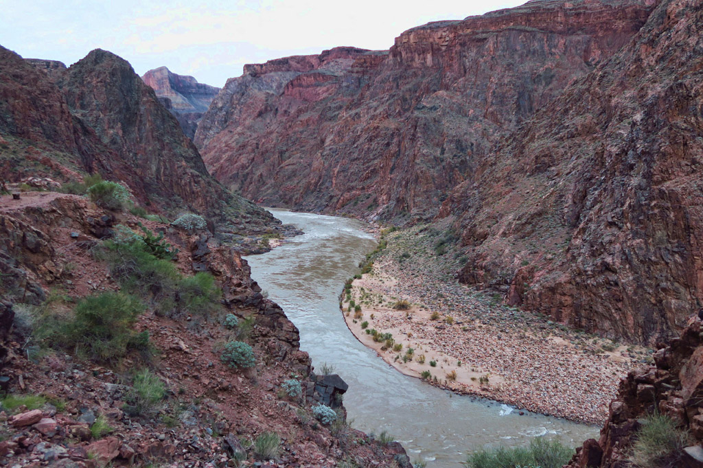 River running through the base of the canyon.