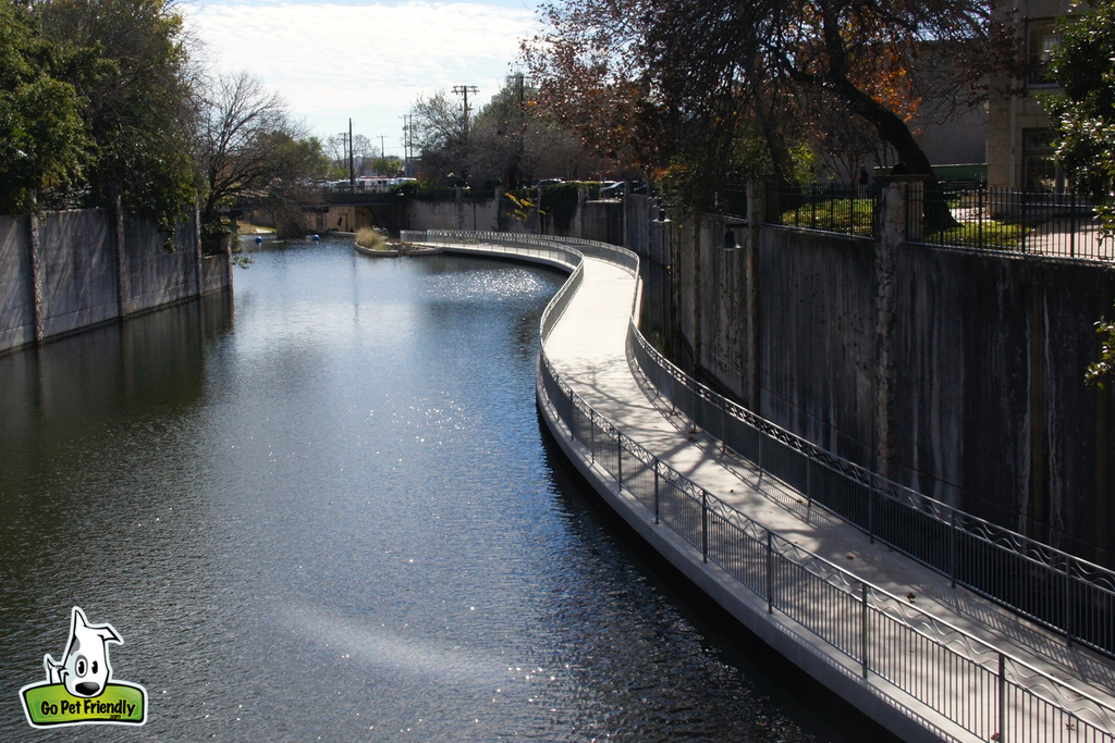 Pathways along the San Antonio River.