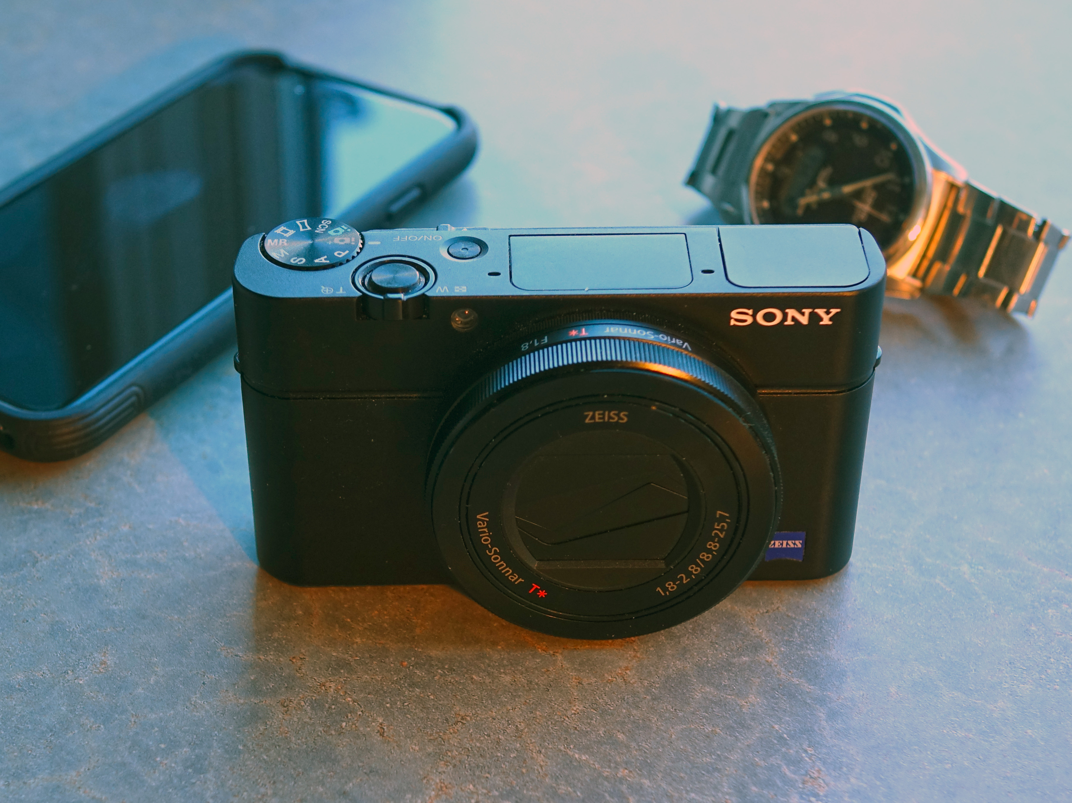 Detail view of Sony camera