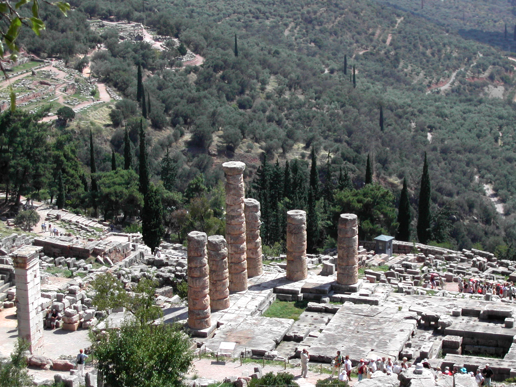 Oracle's temple remains in Delphi