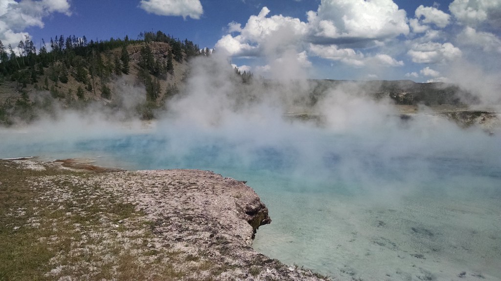 A hot springs in Yellowstone
