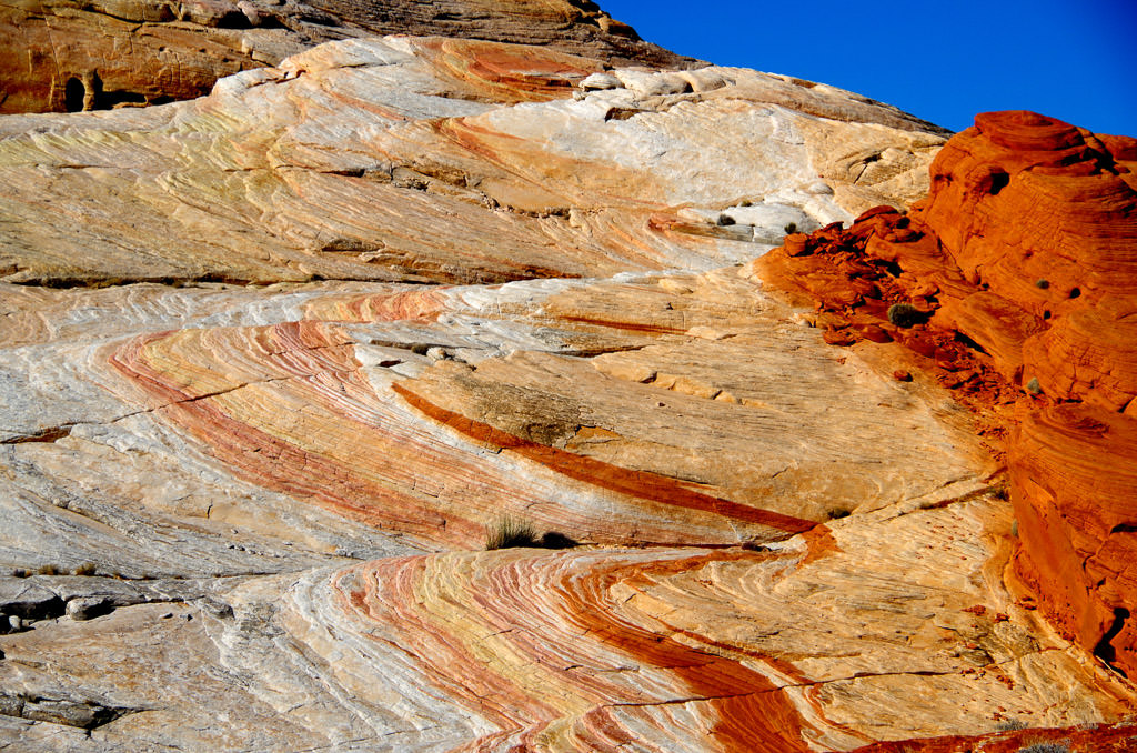 Multicolored rock formation on Rainbow Vista Trail