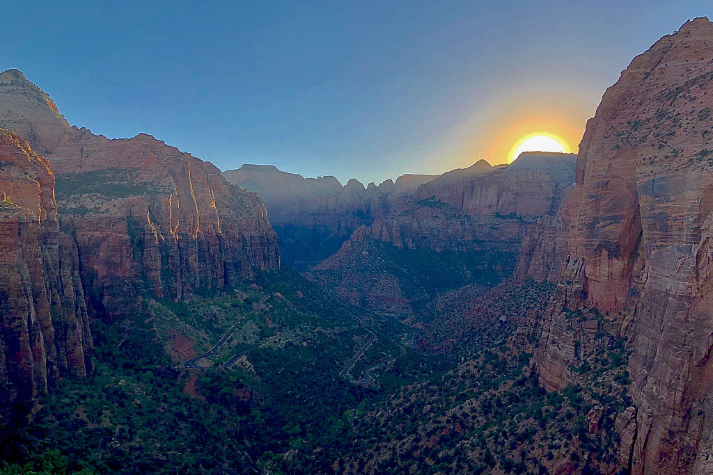 Sun setting over the Canyon