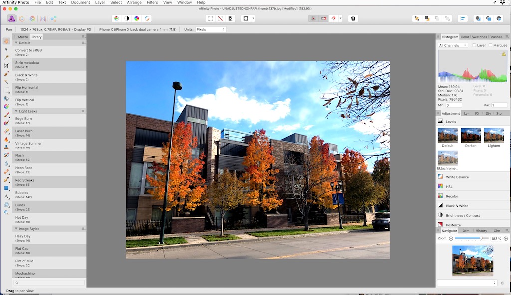 Affinity Photo editor for Apple Mac and iPad