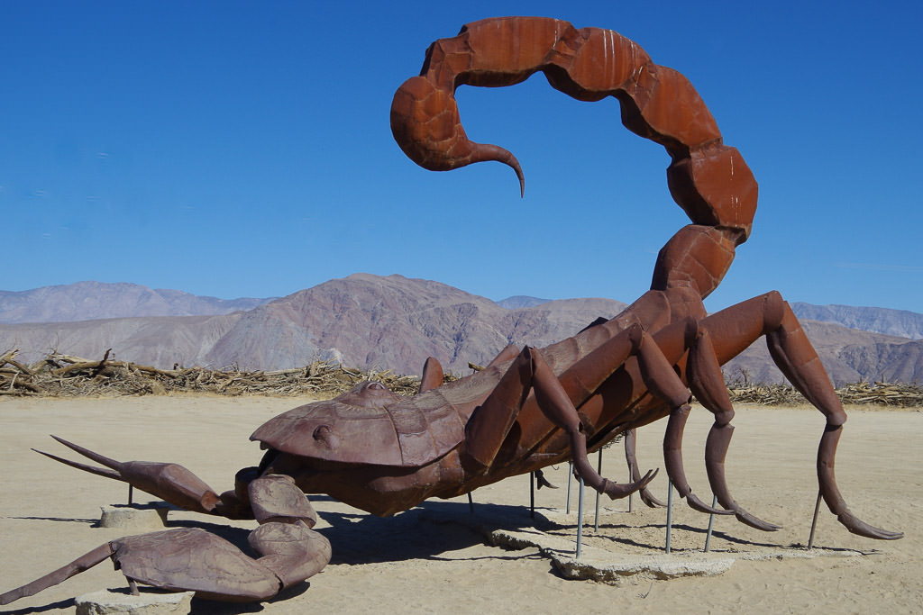 Scorpion sculpture.
