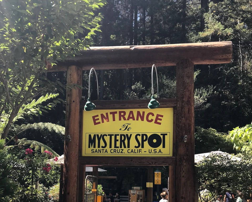 Sign reading "Entrance to the Mystery Spot"