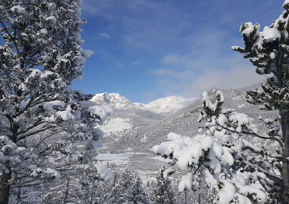 Winter scene in Rocky Mountain National Park