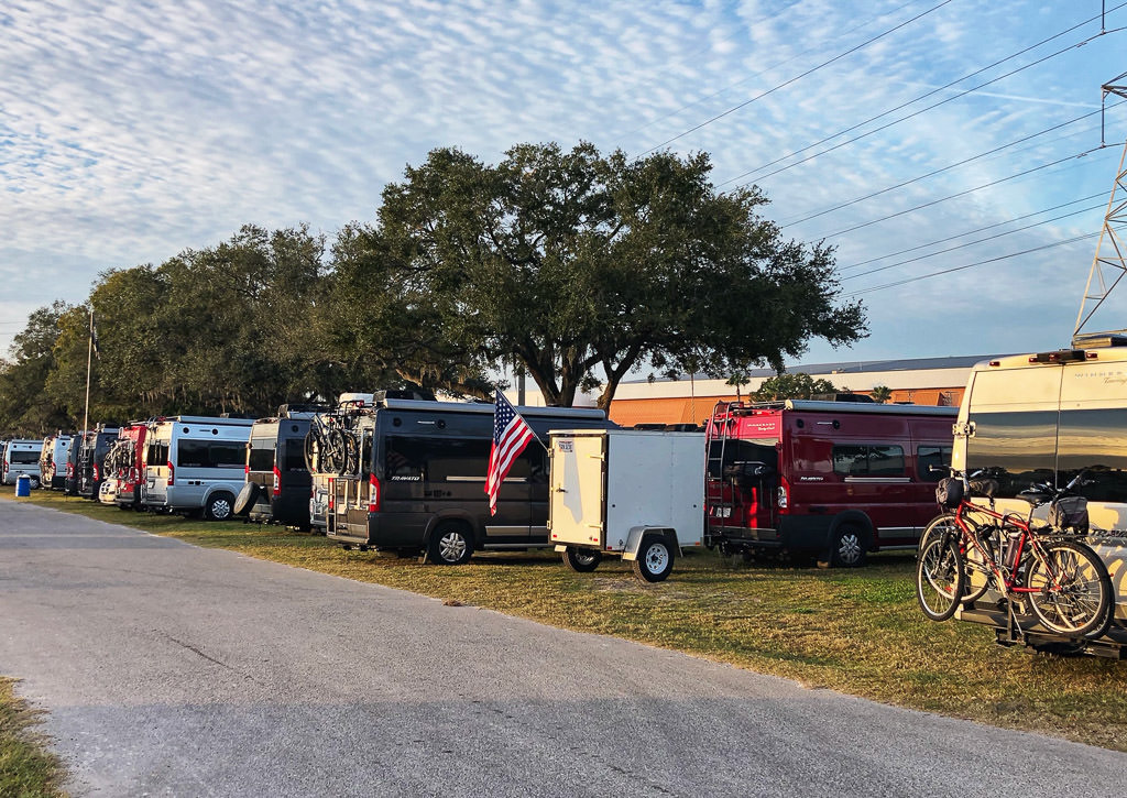 Camping area at the Florida RV SuperShow.