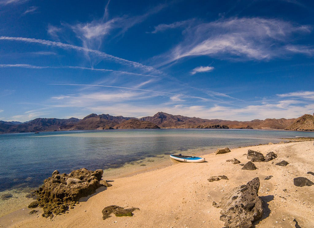 SUP boarding in Baja, Mexico