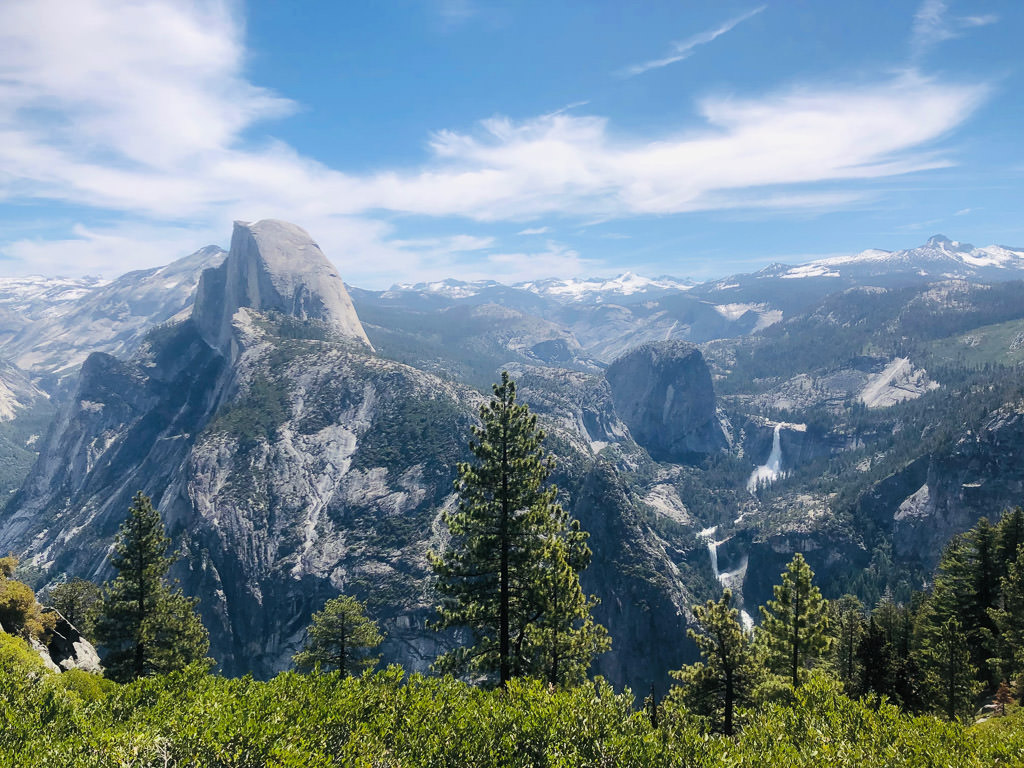 Yosemite National Park's mountain range and trees